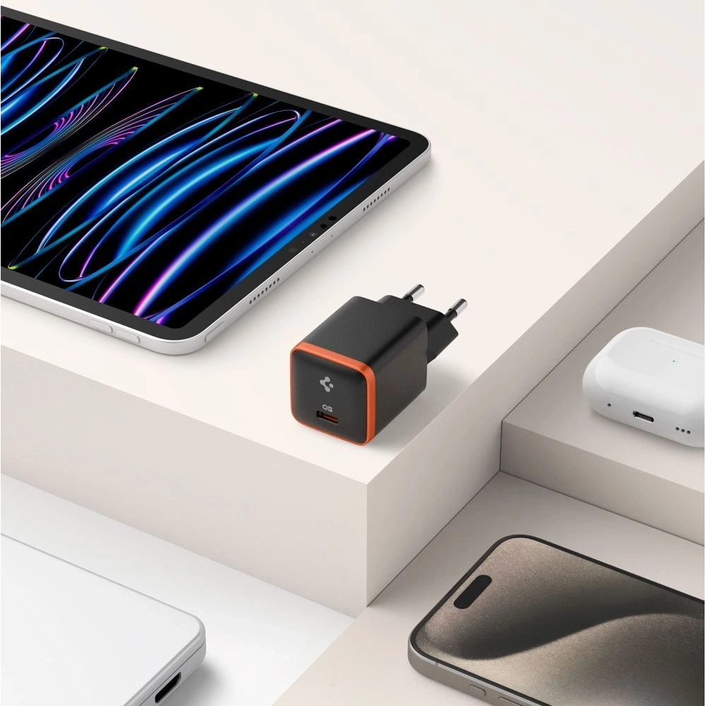 Ładowarka sieciowa Spigen EE301EU ArcStation Essential Charger USB-C 30W Black - Sieciowe - Spigen