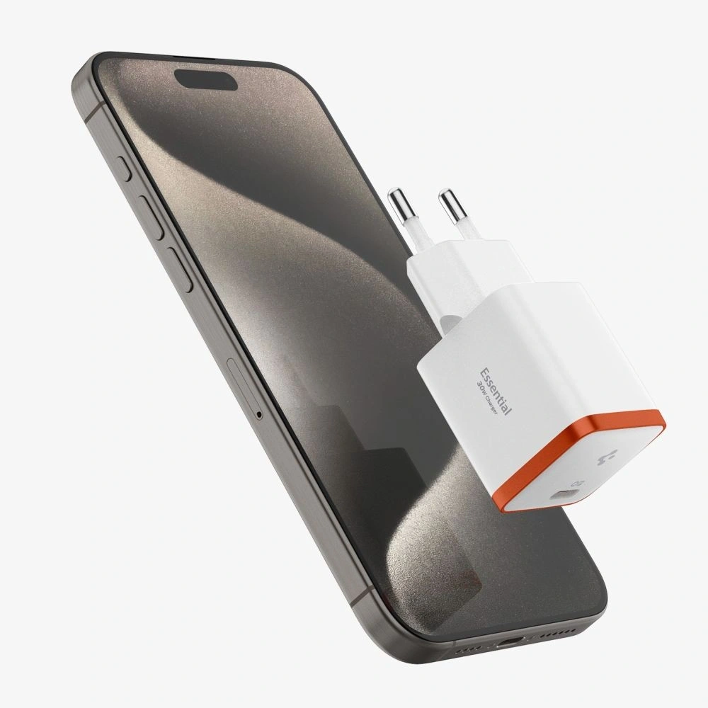 Ładowarka sieciowa Spigen EE301EU ArcStation Essential Charger USB-C 30W White - Sieciowe - Spigen