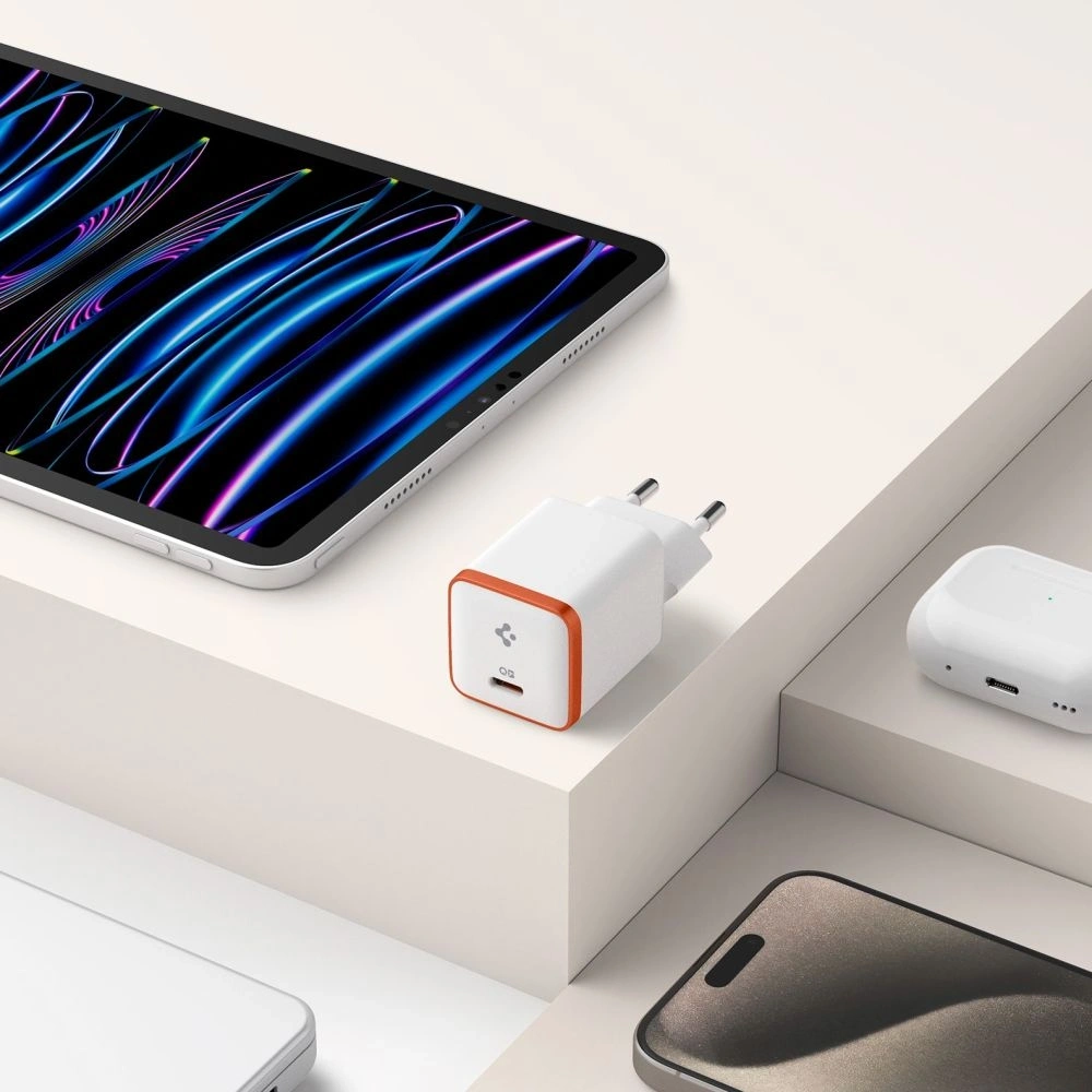 Ładowarka sieciowa Spigen EE301EU ArcStation Essential Charger USB-C 30W White - Sieciowe - Spigen