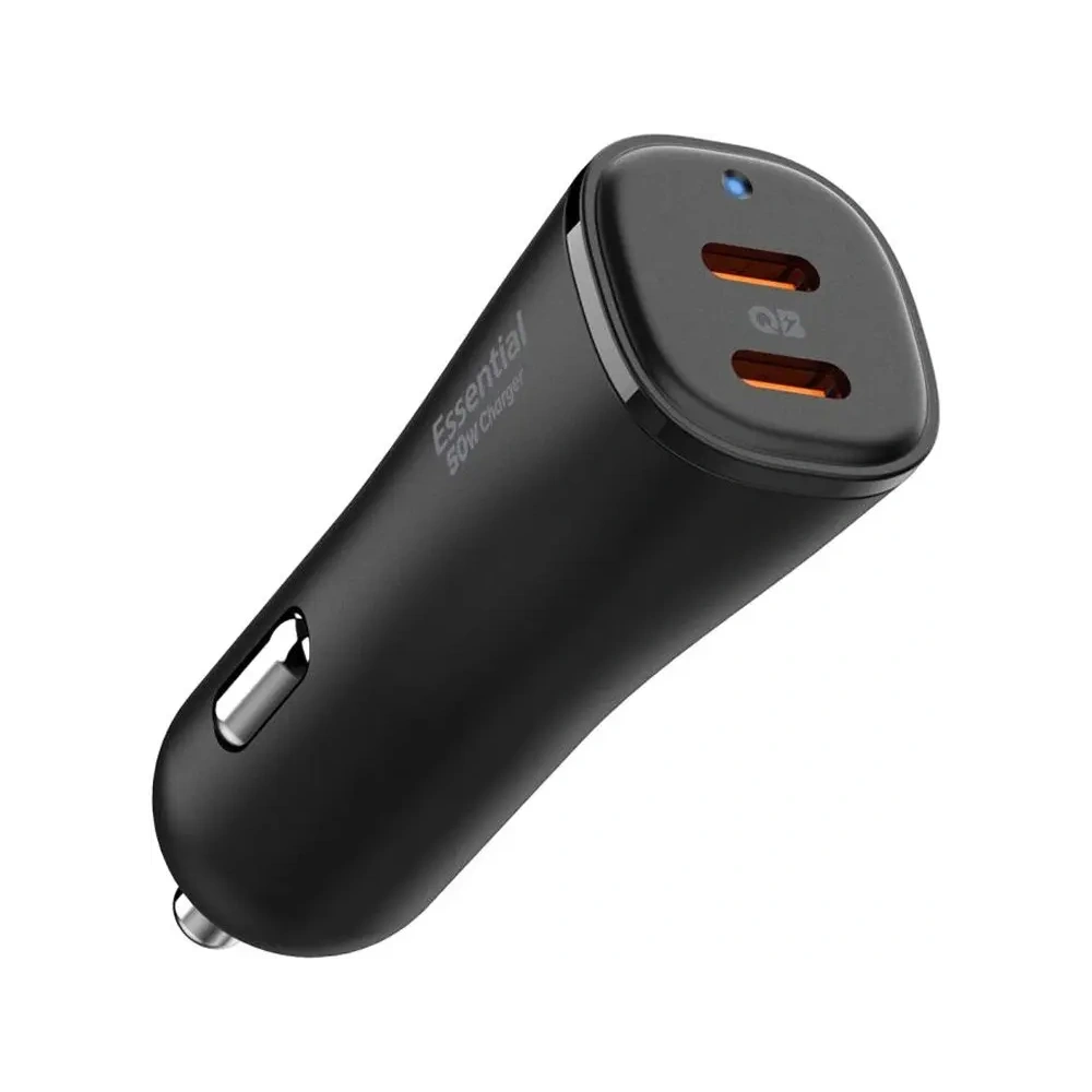 Ładowarka samochodowa Spigen EV502 ArcStation Essential Car Charger 2xUSB-C 50W Black - Samochodowe - Spigen