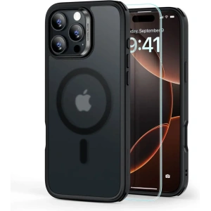 Buy ESR Classic Hybrid Halolock MagSafe & Tempered Glass Apple iPhone 16 Pro Frosted Black - ESR828 - {ean13} - Home Screen Store Europe