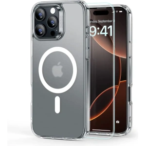 Kup Zestaw ESR Classic Hybrid Halolock MagSafe & Tempered Glass Apple iPhone 16 Pro Frosted Clear - ESR829 - {ean13} - Sklep Home Screen