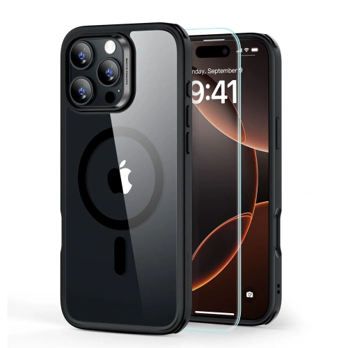 Kup ESR Classic Hybrid Halolock MagSafe és edzett üveg Apple iPhone 16 Pro Max átlátszó/fekete - ESR830 - {ean13} - Sklep Home Screen