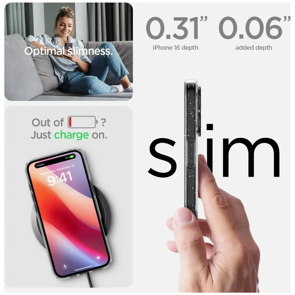 Etui Spigen Liquid Crystal Apple iPhone 16 Plus Glitter Crystal