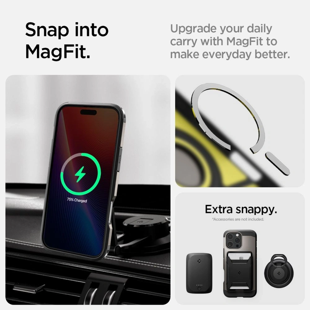 Etui Spigen Tough Armor Mag MagSafe Apple iPhone 16 Pro Gunmetal