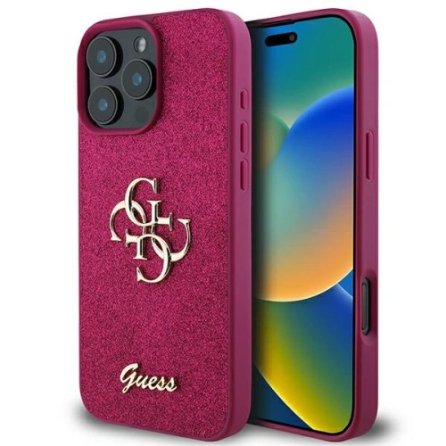 Buy Guess GUHCP16LHG4SGU Apple iPhone 16 Pro hardcase Glitter Script Big 4G purple - GUE3619 - {ean13} - Home Screen Store Europe