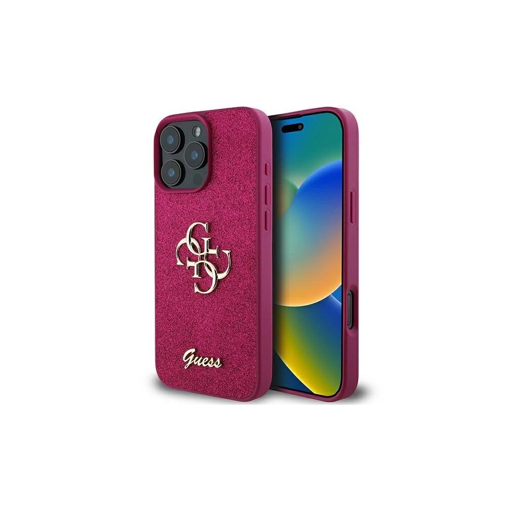 Etui Guess GUHCP16LHG4SGU Apple iPhone 16 Pro hardcase Glitter Script Big 4G fioletowy/purple