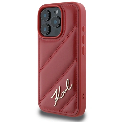 Kup Etui Karl Lagerfeld KLHCP16LPQDSMGR Apple iPhone 16 Pro hardcase Quilted Signature czerwony/red - KLD21678 - {ean13} - Sklep Home Screen
