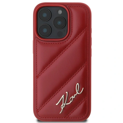 Kup Etui Karl Lagerfeld KLHCP16LPQDSMGR Apple iPhone 16 Pro hardcase Quilted Signature czerwony/red - KLD21678 - {ean13} - Sklep Home Screen