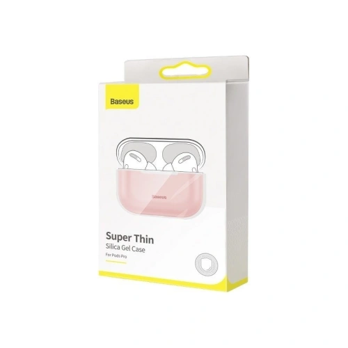 Kup Silikonowe etui ochronne Baseus Super Thin do Apple AirPods Pro (różowe) - BSU1030PNK - {ean13} - Sklep Home Screen