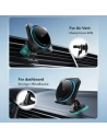 Kup Uchwyt samochodowy do kratki / na szybę / na kokpit z ESR Halolock Cryoboost Magnetic MagSafe Dashboard & Vent Car Mount Wireless Charger QI2 15W Frosted Onyx - ESR836 - {ean13} - Sklep Home Screen