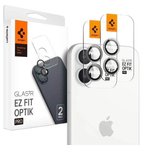 Kup Szkło hartowane na aparat Spigen GLAS.tR Ez Fit Optik Pro Camera Protector Apple iPhone 16 / 16 Plus Crystal Clear [2 PACK] - SPN16477 - {ean13} - Sklep Home Screen