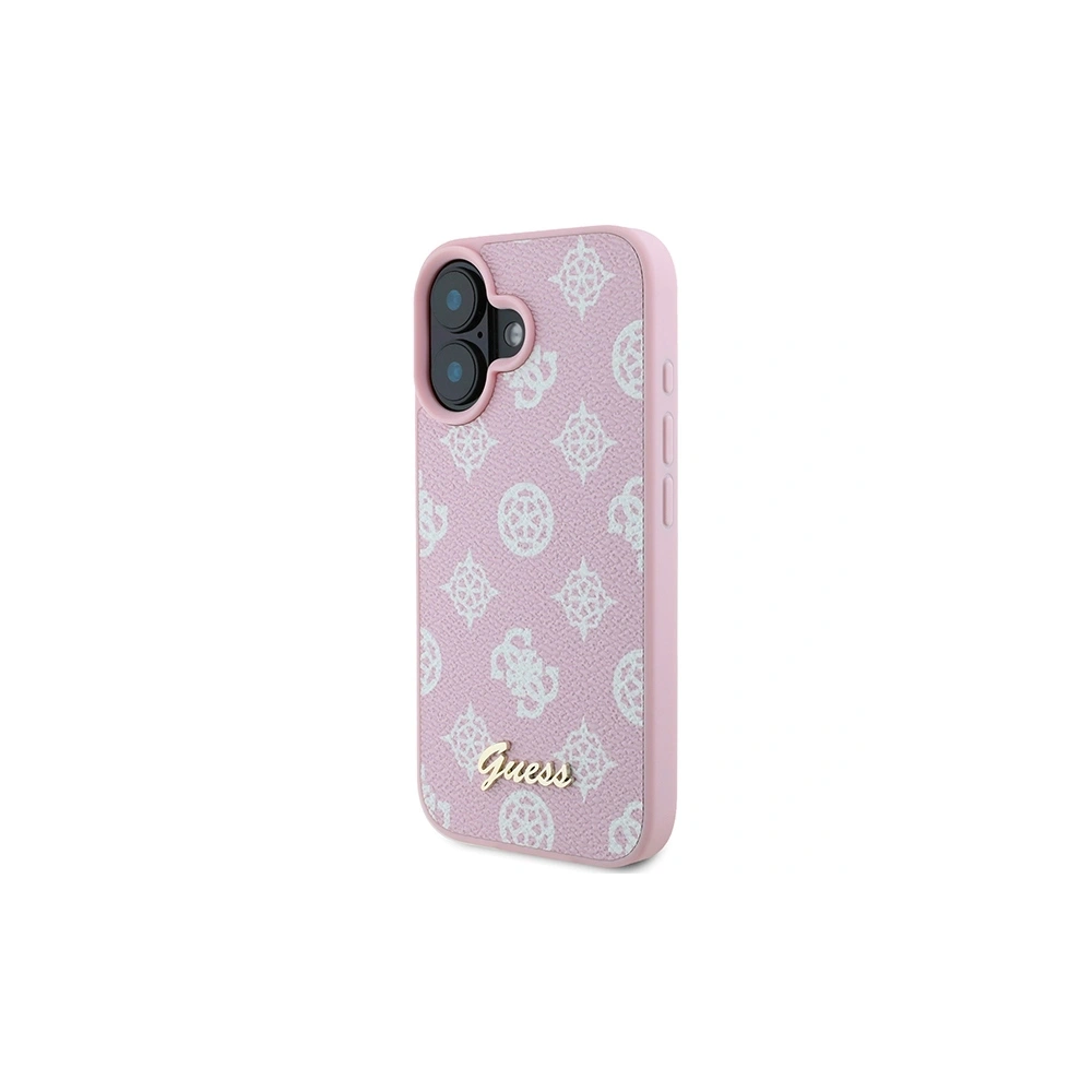 Etui Guess GUHMP16MPGPYSP Apple iPhone 16 Plus hardcase Peony Script Logo MagSafe różowy/pink