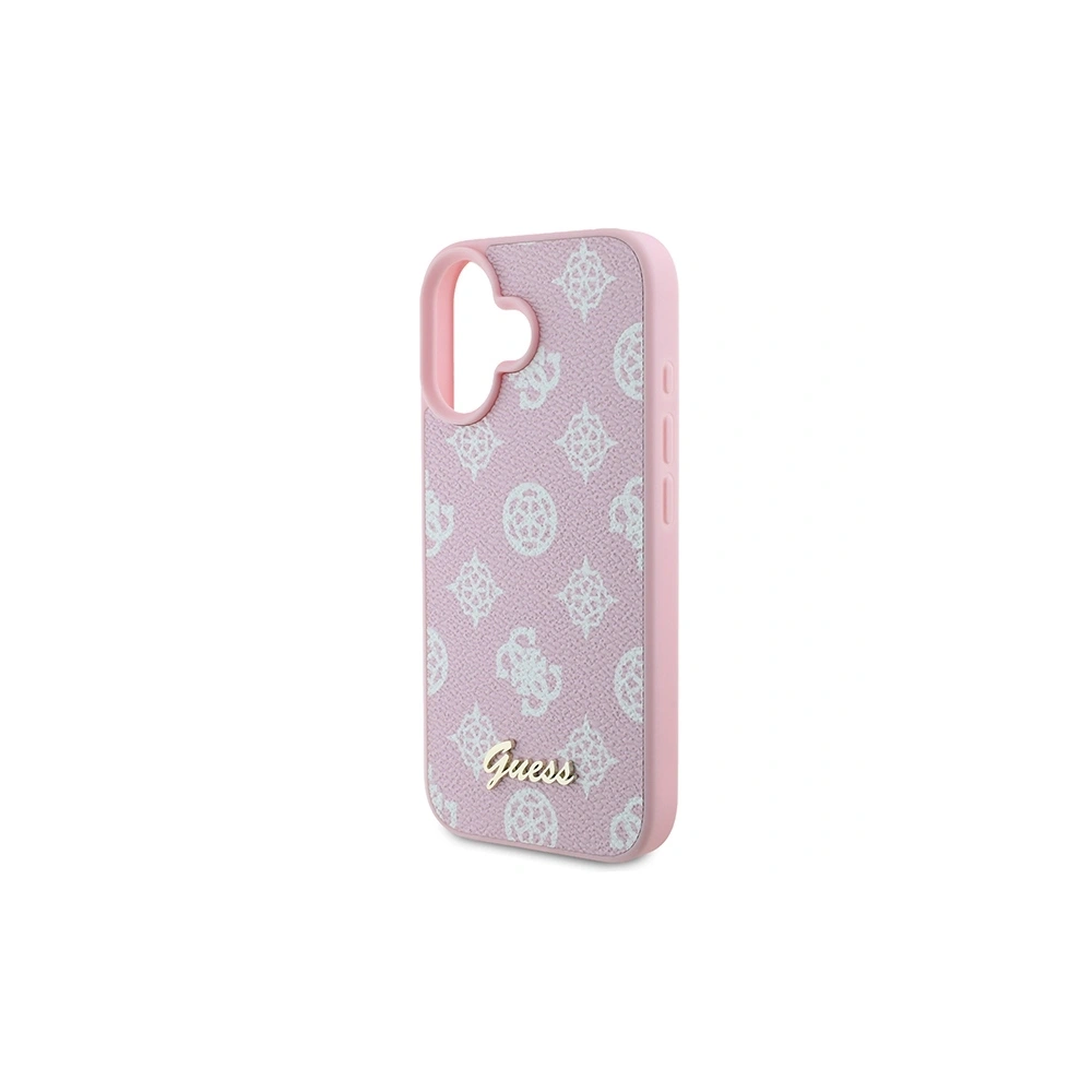 Etui Guess GUHMP16MPGPYSP Apple iPhone 16 Plus hardcase Peony Script Logo MagSafe różowy/pink