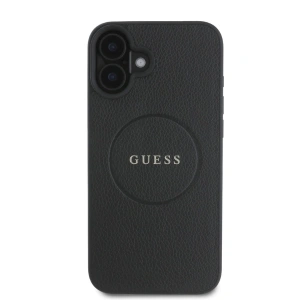 Kup Etui Guess GUHMP16SPGHSMMK Apple iPhone 16 hardcase Grained Gold Ring MagSafe czarny/black - GUE3622 - {ean13} - Sklep Home Screen