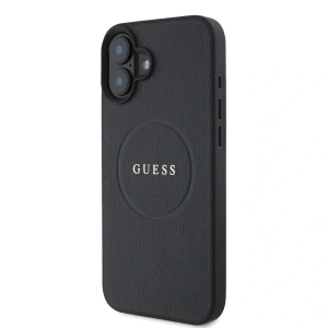 Kup Etui Guess GUHMP16SPGHSMMK Apple iPhone 16 hardcase Grained Gold Ring MagSafe czarny/black - GUE3622 - {ean13} - Sklep Home Screen