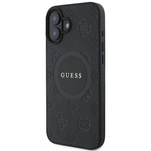 Kup Etui Guess GUHMP16SPSAPSMEK Apple iPhone 16 hardcase Saffiano Peony Classic Logo MagSafe czarny/black - GUE3624 - {ean13} - Sklep Home Screen
