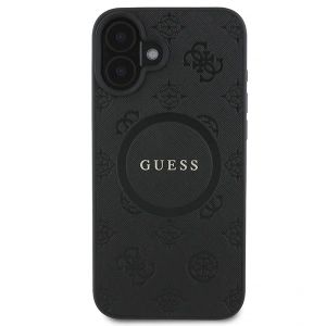 Kup Etui Guess GUHMP16SPSAPSMEK Apple iPhone 16 hardcase Saffiano Peony Classic Logo MagSafe czarny/black - GUE3624 - {ean13} - Sklep Home Screen