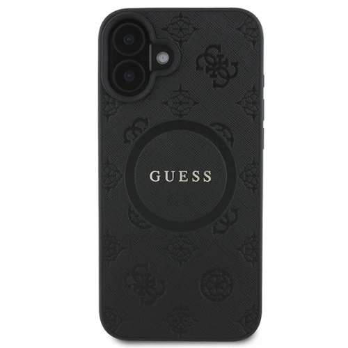 Kup Guess GUHMP16SPSAPSMEK Apple iPhone 16 Hardcase Saffiano Peony Classic Logo MagSafe schwarz - GUE3624 - {ean13} - Sklep Home Screen