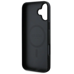 Kup Guess GUHMP16SPSAPSMEK Apple iPhone 16 tvrdý kryt Saffiano Peony Classic Logo MagSafe černý - GUE3624 - {ean13} - Sklep Home Screen