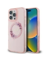 Guess GUHMP16XHFWFCP Apple iPhone 16 Pro Max hardcase IML Flowers Wreath MagSafe pink
