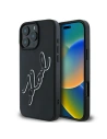 Karl Lagerfeld KLHCP16X3DRKSDLK Apple iPhone 16 Pro Max hardcase 3D Rubber Bicolor Signature black