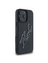 Buy Karl Lagerfeld KLHCP16X3DRKSDLK Apple iPhone 16 Pro Max hardcase 3D Rubber Bicolor Signature black - KLD21680 - {ean13} - Home Screen Store Europe