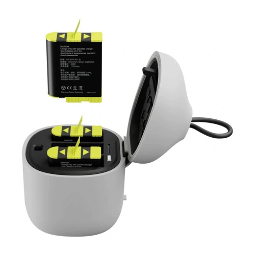 Buy Telesin Allin box 3-channel charger + 3 batteries for GoPro Hero 12 / 11 / 10 / 9 (yellow) - TLS169 - {ean13} - Home Screen Store Europe