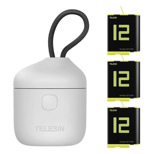 Buy Telesin Allin box 3-channel charger + 3 batteries for GoPro Hero 12 / 11 / 10 / 9 (yellow) - TLS169 - {ean13} - Home Screen Store Europe