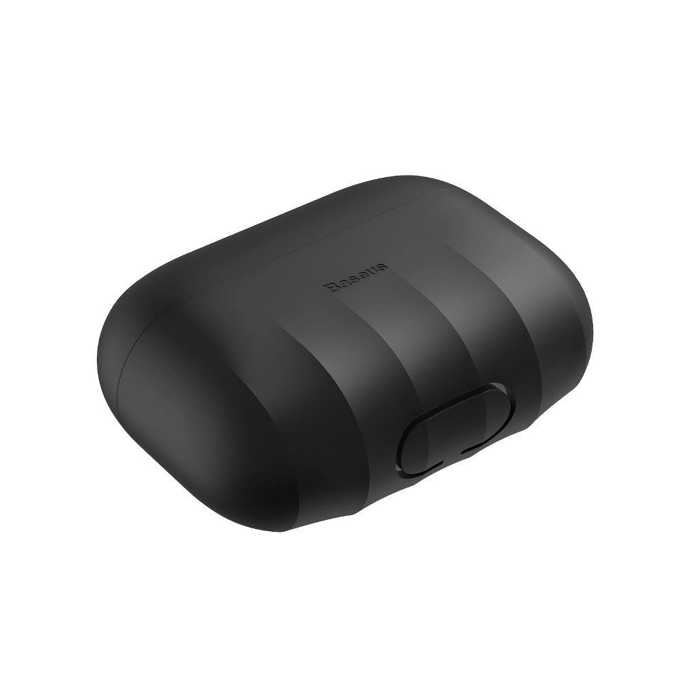 Silikonowe etui ochronne Baseus Shell Pattern do Apple AirPods Pro (czarne)