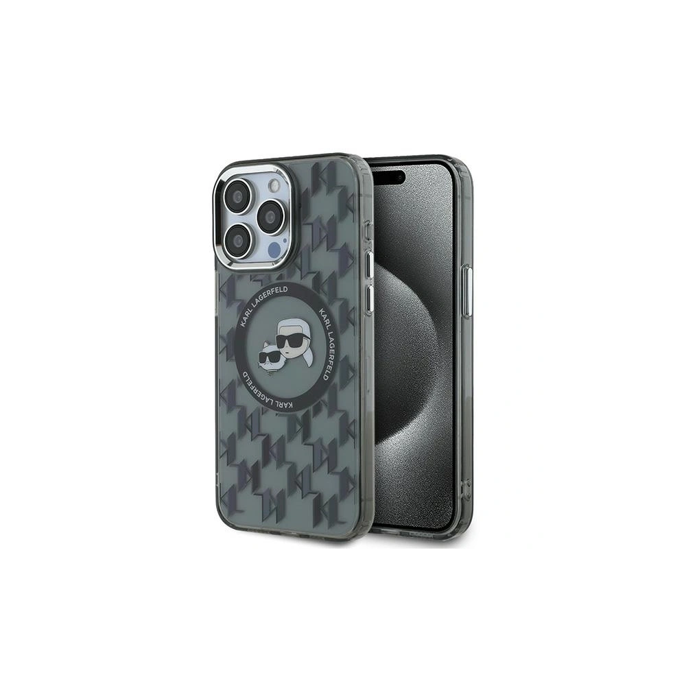 Etui Karl Lagerfeld KLHMP15LHMCKMHK Apple iPhone 15 Pro IML Monogram Karl&Choupette Head MagSafe czarny/black