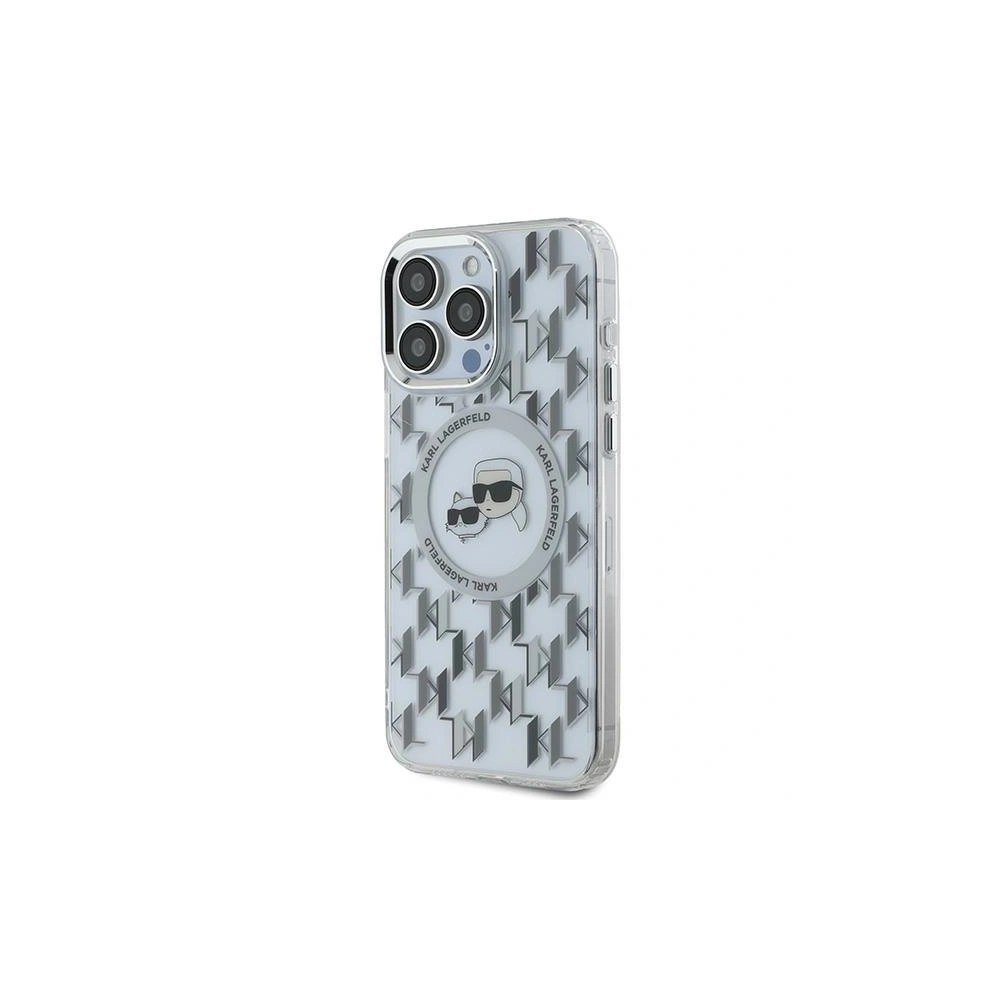 Etui Karl Lagerfeld KLHMP15LHMCKMHT Apple iPhone 15 Pro IML Monogram Karl&Choupette Head MagSafe przezroczysty/transparent