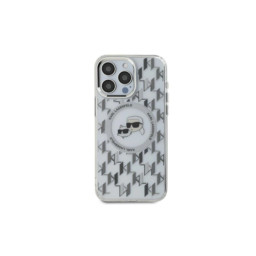 Etui Karl Lagerfeld KLHMP15LHMCKMHT Apple iPhone 15 Pro IML Monogram Karl&Choupette Head MagSafe przezroczysty/transparent