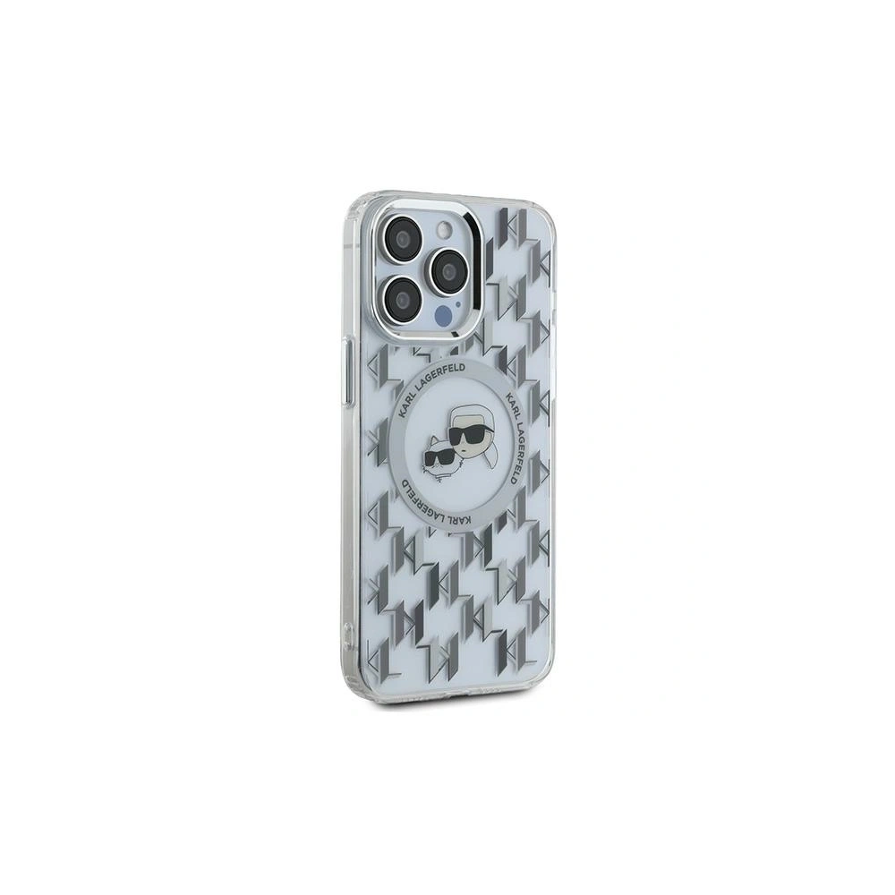 Etui Karl Lagerfeld KLHMP15LHMCKMHT Apple iPhone 15 Pro IML Monogram Karl&Choupette Head MagSafe przezroczysty/transparent
