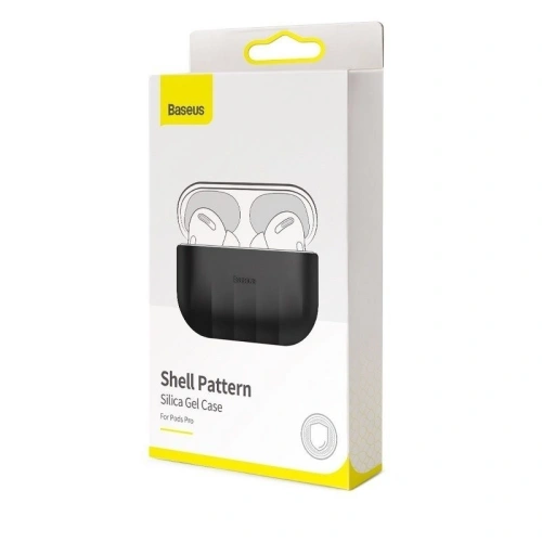 Kup Silikon védőtok Baseus Shell Pattern Apple AirPods Pro-hoz (fekete) - BSU1033BLK - {ean13} - Sklep Home Screen