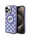Karl Lagerfeld KLHMP15LHMCKMHU Apple iPhone 15 Pro IML Monogram Karl&Choupette Head MagSafe fialový