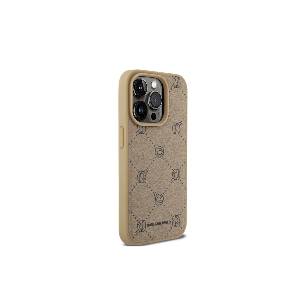 Etui Karl Lagerfeld KLHMP15LPGKHPHE Apple iPhone 15 Pro MagSafe Karl Head beżowy/beige