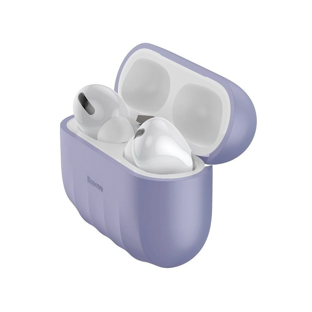 Silikonowe etui ochronne Baseus Shell Pattern do Apple AirPods Pro (fioletowe)