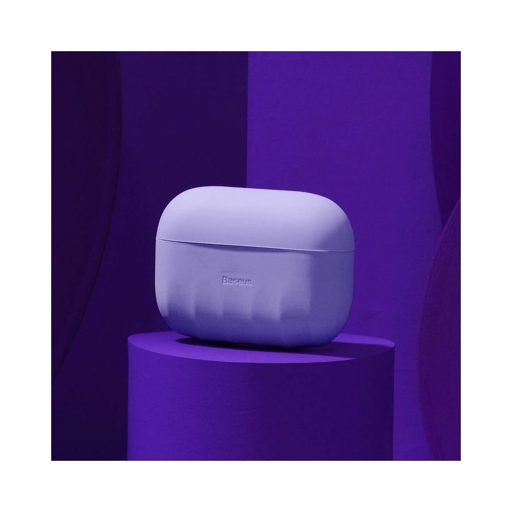 Silikonowe etui ochronne Baseus Shell Pattern do Apple AirPods Pro (fioletowe)