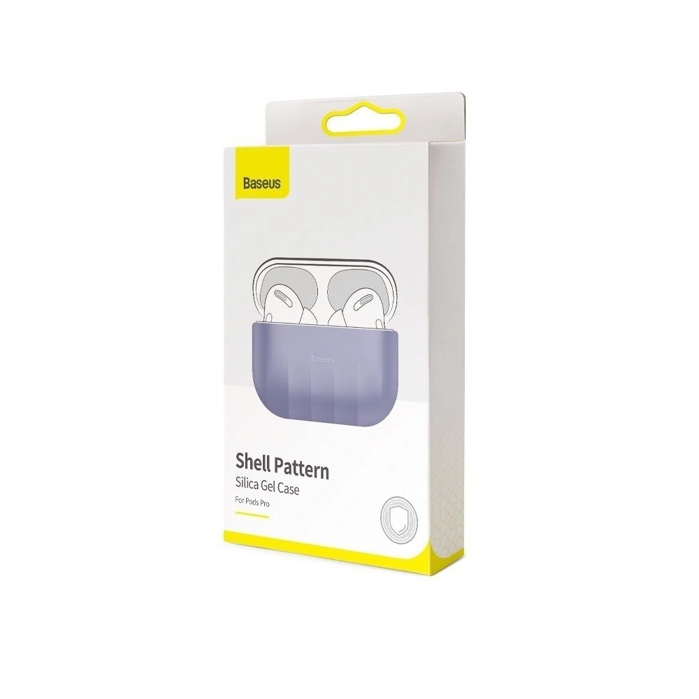 Silikonowe etui ochronne Baseus Shell Pattern do Apple AirPods Pro (fioletowe)