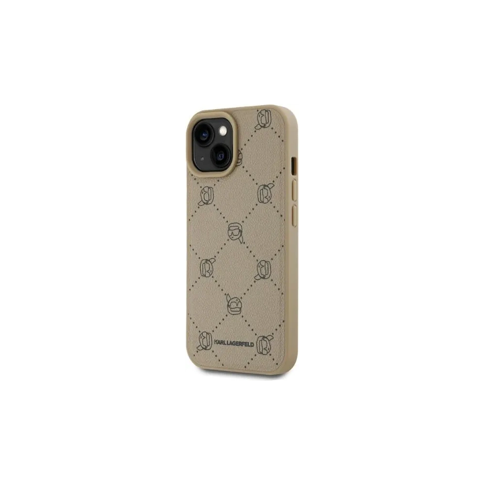 Etui Karl Lagerfeld KLHMP15SPGKHPHE Apple iPhone 15 MagSafe Karl Heads beżowy/beige