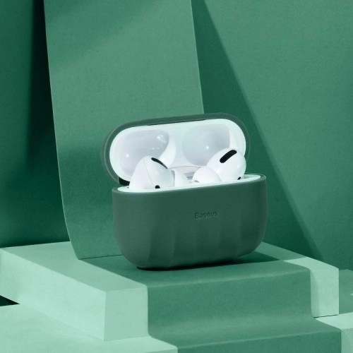 Kup Silikon védőtok Baseus Shell Pattern Apple AirPods Prohoz (zöld) - BSU1036GRN - {ean13} - Sklep Home Screen