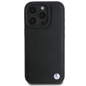 Kup BMW BMHCP16L23RCGPK Apple iPhone 16 Pro carcasă tare din piele semnată cu model în dungi negre - BMW687 - {ean13} - Sklep Home Screen