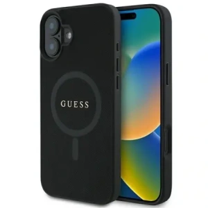 Buy Guess GUHMP16MPSAHMCK Apple iPhone 16 Plus hardcase Saffiano Classic Logo MagSafe black - GUE3626 - {ean13} - Home Screen Store Europe