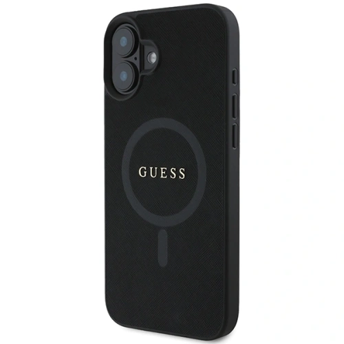 Buy Guess GUHMP16MPSAHMCK Apple iPhone 16 Plus hardcase Saffiano Classic Logo MagSafe black - GUE3626 - {ean13} - Home Screen Store Europe