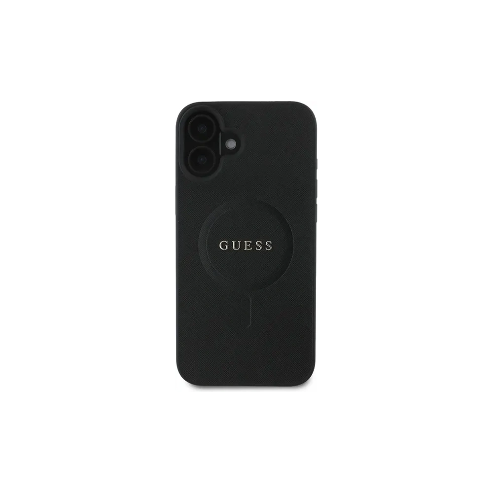 Etui Guess GUHMP16MPSAHMCK Apple iPhone 16 Plus hardcase Saffiano Classic Logo MagSafe czarny/black