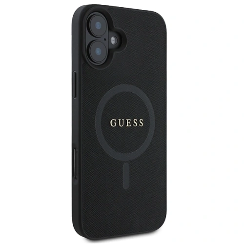 Buy Guess GUHMP16MPSAHMCK Apple iPhone 16 Plus hardcase Saffiano Classic Logo MagSafe black - GUE3626 - {ean13} - Home Screen Store Europe