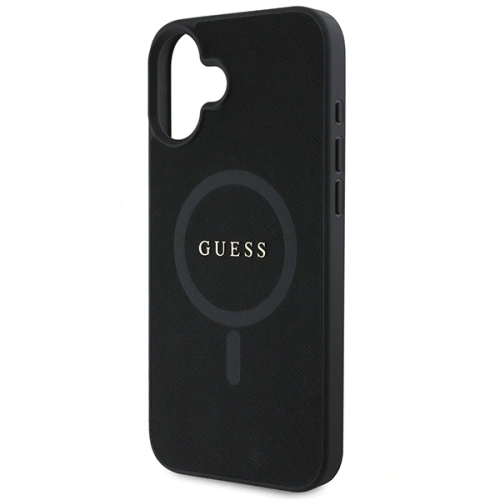 Buy Guess GUHMP16MPSAHMCK Apple iPhone 16 Plus hardcase Saffiano Classic Logo MagSafe black - GUE3626 - {ean13} - Home Screen Store Europe
