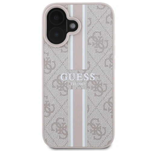 Kup Etui Guess GUHMP16SP4RPSP Apple iPhone 16 hardcase 4G Printed Stripes MagSafe różowy/pink - GUE3627 - {ean13} - Sklep Home Screen