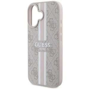 Buy Guess GUHMP16SP4RPSP Apple iPhone 16 hardcase 4G Printed Stripes MagSafe pink - GUE3627 - {ean13} - Home Screen Store Europe